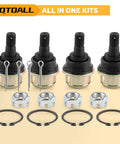 Honda TRX300FW Ball Joints Upper Or Lower M12x1.25 For Fourtrax 300 4x4 1988 To 2000 Pack Of 4 With Castle Nut Pin And Snap Ring Replacement Parts Beefed Up For Easy Install. 4 ball joints with nuts, pins, and snap rings