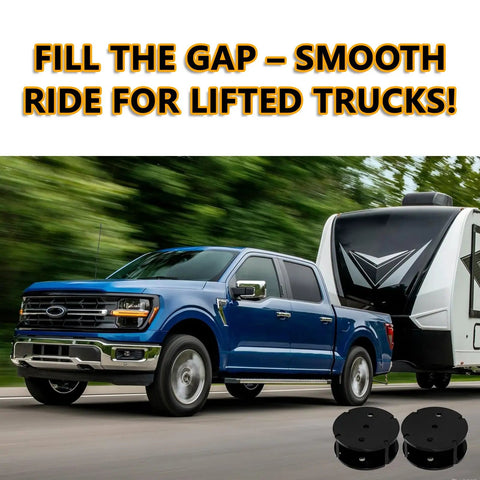 2 Inch Airbag Lift Spacers For Lifted Trucks Straight Bolt On Air Spring Setup To Level Your Rig with truck towing a camper.