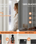 100 Percent Blackout Curtains For Bedroom And Living Room Linen Textured Thermal Insulated Room Darkening Grommet Top Drapes 52 W X 72 L 2 Panels Set Blocks Light And UV Quiet Sleep For A Home Theater Vibe featuring benefits like temperature insulation, noise reduction, and complete blackout.