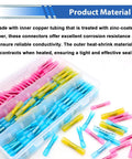 100 Pieces Heat Shrink Butt Connectors With Crimping Tool Set 22 10 AWG in assorted colors in plastic box