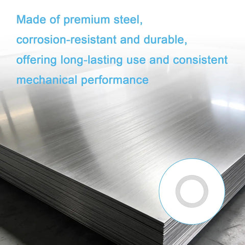 Pro Grade M17x24mm Shim Washer Kit For Machinery Alignment In 304 Stainless Steel 48 Pieces With Precision 0.1mm 0.2mm 0.3mm And 0.5mm Thicknesses For Easy Gap Tuning And Rock Solid Bolt Fits. Stainless steel shim stack for machinery alignment.