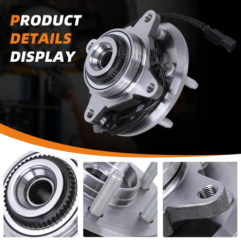 Beefed Up Front Wheel Bearing Hub Assembly For 2011 To 2014 Ford Expedition F 150 Lincoln Navigator 4WD Six Lug Two Piece Set OE Replacement Durable Wheel Hub Bearings Easy Install Restores Smooth Ride And Steady Handling product details