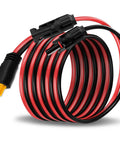 12AWG MC4 To XT60 Solar Panel Cable, 10 feet extension coiled, tinned copper wire, for power stations and RV generators, visible connectors