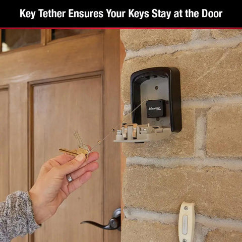 Retractable Lock Box Key Tether For 5400 Series Lock Boxes, 36 Inch Extendable Cable, Easy Mount With Ultra Strong VHB Tape, Keeps Your Keys Safe On The Go, Fits Inside 5400 5401 5414 5415 5420 5424 5425 5440 5441 Lock Boxes