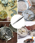 Watch Battery Replacement Kit 4 Piece Set With Case Opener And Back Remover Wrench Holder For Rotating Open Watch Covers DIY