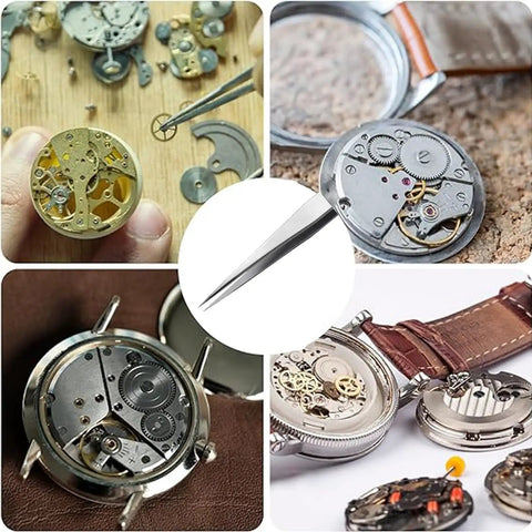 Watch Battery Replacement Kit 4 Piece Set With Case Opener And Back Remover Wrench Holder For Rotating Open Watch Covers DIY