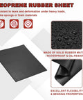 Neoprene Rubber Sheet 12 Inch Wide Three Eighths Inch Thick 12 Inch Long Tough As Nails Solid Rubber Strip for Sealing and Padding