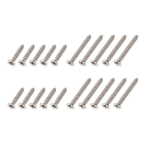 Heavy Duty Nickel Humbucker Pickup Frame Mounting Screws For Gibson Les Paul And SG Guitars, 2.2 mm stainless steel screws.