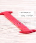 Elastic No Tie Shoelaces For Sneakers Adults And Kids Slip On Shoes No Fuss Easy On Easy Off Save Time Pain Free For Seniors School Sports Travel And Everyday Wear, red silicone, waterproof