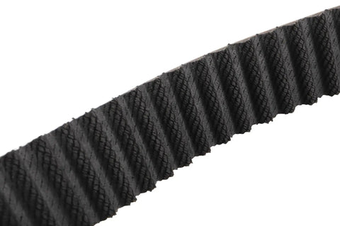 Close-up of GM 24591047 Timing Belt For 4 Cylinder 2.8L Diesel Engines showing ribbed surface texture, ACDelco Quality Replacement.
