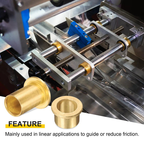 10 Pack Flange Sleeve Bearings, 10mm Bore, 12mm OD, 6mm Length, Self Lubricating Sintered Bronze Bushings With 18mm Flange in machinery