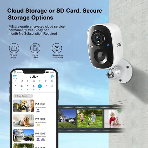 Two Pack Battery Powered Outdoor Wireless Security Cameras With 2K Color Night Vision AI Motion Detection Siren Spotlight And Two Way Talk Waterproof And Reliable