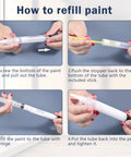 How to refill Easy Touch Up Paint Pens Refillable Wall Repair Kit with steps shown for paint pen maintenance.