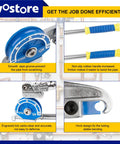 Heavy Duty 1/2 Inch Manual Tubing Bender With Smooth Roll Action features smooth pipe groove and non-slip rubber handles for steel pipes.