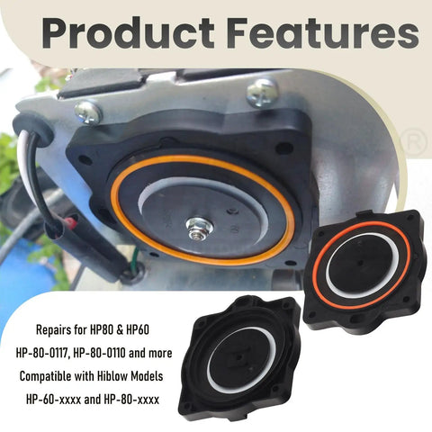 Air Pump Rebuild Kit For Hiblow HP60 And HP80 Aerators Includes Diaphragm Filter And Screws Restores HP60 HP80 Units