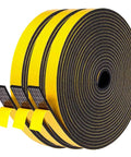 Heavy Duty Weather Stripping Adhesive Foam Tape Half Inch Wide By One Eighth Inch Thick Three Rolls Total Forty Nine And A Half Feet Door Seal Strip For Doors And Windows Insulation Waterproof Strong Adhesion Easy Install
