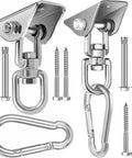 Heavy Duty 360 Degree Swing Hanger Kit For Wooden And Concrete Sets 304 Stainless Steel 1000 Pound Capacity 2 Pack Rotating Hammock Hardware