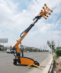 Rock Solid Industrial Electric Vacuum Suction Lifter With Heavy Duty Lateral Shift Arm for glazing on a busy job site.