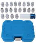Heavy Duty 21 Piece Lug Nut Key Kit With Wheel Lock Socket Adapter And Removal Tools For Automotive Service Crafted From Durable Cr Mo Alloy Steel Rust Proof And Wear Resistant Gear In Portable Hard Case For Easy Storage, 21-piece set
