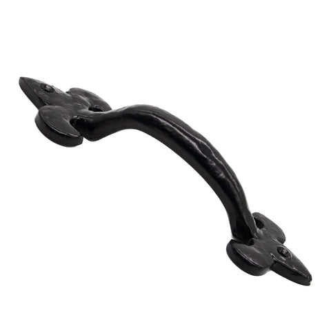 Rustic Cast Iron Door Handle 7 Inch Heavy Duty Vintage Barn Door Pull With Screws For Sliding Doors Gates Garage Indoor Outdoor Use Black Metal