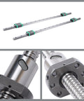 HGR20 1000mm Linear Guide With SFU1605 Ball Screw Kit showing rails, screw, end supports for precision machines.