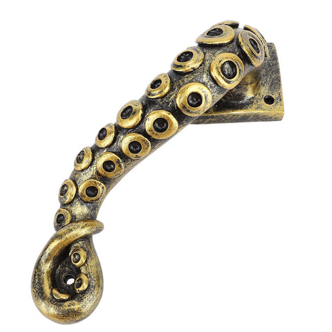 Dope Octopus Door Handle Resin Heavy Duty Vintage Bronze Cupboard Furniture Pull With Steampunk Design For Vintage Decor