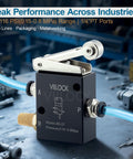 Pneumatic Mechanical Valve Roller Lever Type Two Position Three Way Normally Closed Air Valve JM07 Aluminum Body