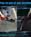 User demonstrating Loschen Cordless Electric Rebar Bender For DIY Pros bending #6 steel rebar on a flat surface.