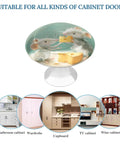 Sweet Mouse Passing Cheese Round Drawer Cabinet Knobs Built With Solid Stainless Steel Base And Glossy Crystal Exterior dope design.