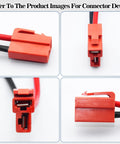 Red 2 Pin Battery Wire Harness Connector For 12 Volt Ride On Vehicles With 12 Gauge Wire 40 Amp Fuse Quick Disconnect Plug Replacement Electrical Harness For Kid Friendly Toy Cars And ATVs on white background