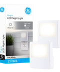 Always On LED Night Light Plug In Wall For Bedroom Nursery Bathroom Hallway Compact Low Key Soft Glow Energy Efficient UL Listed 2 Pack Model 11311 For All Rooms package and lights