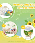 Step-by-step guide in Beginner Punch Needle Kit for adults with all tools, materials, and easy instructions on linen.