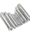 Rock Solid 10 Pcs Screw Tap Extractor Set Made From Quenched Alloy Steel For Easy Removal Of Broken And Stripped Bolts In Any Tough Repair Job With Sturdy Storage Case Included, 10pc M4-M22 set