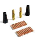 24Piece Flux Core Gasless MIG Welding Kit With 0.030 Tips, Nozzles, And Diffusers, Replacement Welder Accessories