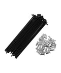 36 Piece 12G Bicycle Spokes Set 139mm 45 Steel Black Wheel Spokes For All Bikes With Galvanized Nipples And 12G Thread Replacement Spokes For Rims And Wheel Kits Durable Performance For Stronger Reliable Wheel Builds