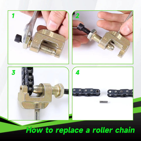 Step-by-step guide to install T8F 134 Link Drive Chain Replacement For 50cc 47cc 49cc Dirt Bikes And Mini ATVs.