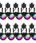 10-pack 12W RGB LED Track Lighting Heads with Remote, Dimmable Color Changing Lights for Accent and Task Rooms 120V Halo Type