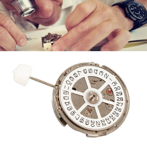 Automatic Mechanical Watch Movement 2813 With Date Display for pros and repair shops replacement shown with watchmaker assembling