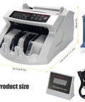 Pro Money Counter Machine With Value Count And Counterfeit Detection Using UV MG IR MT Tech LCD Display Add Batch Auto Modes
