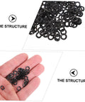 500 Piece Spring Wave Washer Set With Three Wave Sizes In Assorted Metal Washers For Screws And Bolts, Built For Tight Fit Space Saving Axial Spacing And Electrical Connections In Household Appliances Automotive And Marine Projects., black wave washers in hand