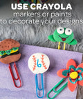 Decorated paper clips using air dry modeling clay alternative white modeling material for kids four pack eight oz each in resealable bucket