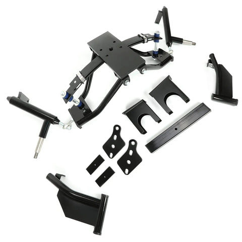 Six Inch Double A Arm Golf Cart Lift Kit Compatible With Club Car Precedent And Tempo Electric Or Gas Heavy Duty Steel Suspension components.