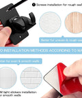 Stick On Curtain Rod Bracket Set 8 Pack No Drill Easy Mount Universal Plastic Holders installation methods guide