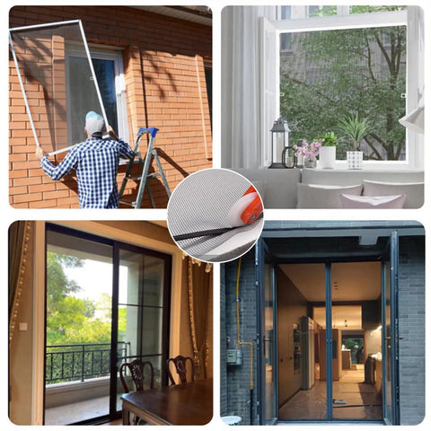Round Window Screen Spline installation in different window types, 0.197 inch diameter, fits 0.189-0.205 inch grooves, durable PE design