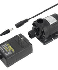 Rugged Dc Twelve Volt Submersible Water Pump For Hot Water Circulation with AC adapter, 1/2 Inch thread fitting.