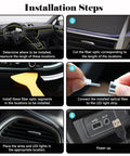 Installation steps for RGB Car Interior Lighting Kit With Fiber Optic 6 In 1 Ambient Light 315 Inches Integrated Fiber Optic 16 Million Colors Wireless App And Remote Control Sync To Music For A Customizable Immersive Driving Experience