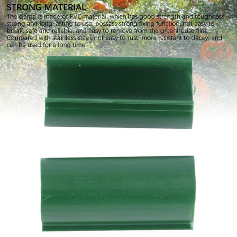 Heavy Duty 32 Pack PVC Greenhouse Clamps Set For Securing Row Covers Arches Tarps Pools And Garden Plastic Film 2.4 Inches Long