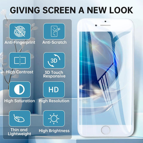 iPhone 7 Plus Screen Replacement Kit With Full Front Assembly Including Home Button Front Camera Ear Speaker Earpiece Frame