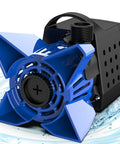 Beefy 3200 GPH Submersible Pond Pump With 200W 33 Feet Power Cord Barrier Bag 2 Hose Adapters 20 Feet Lift in water splash