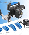 Knockout Cordless Tube Bender For Copper And Aluminum Tubing One Button Hvac Plumbing Diy Tool Battery Powered with various bending molds.